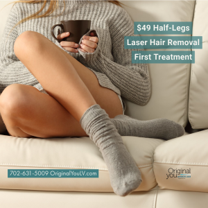 Laser Hair Removal Half-Legs 1st Treatment Only $49!